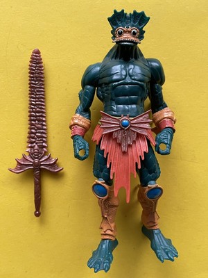 MER MAN MotU 200x Figur + SCHWERT Mattel SNAKE Men HE MAN Masters 80 no OVP Box