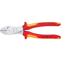 Knipex Kraft-Seitenschneider 74 06 200 Vde, Schneid-Zange, Rot