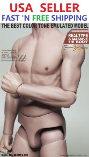 1/6 Scale Male Muscular Body JXS01 for Hot Toys TTM22 Worldbox AT011 - Afbeelding 1 van 5
