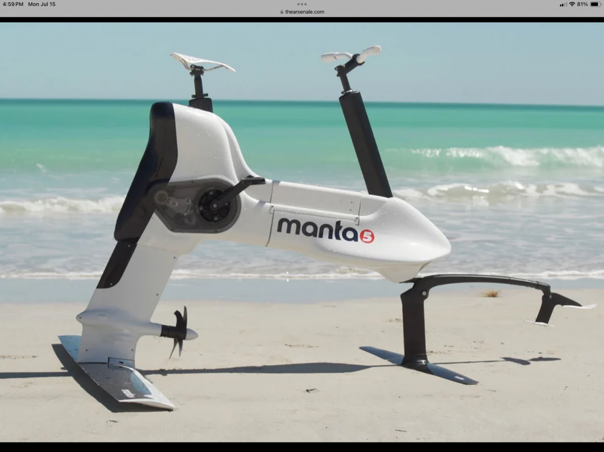 Manta5 Hydrofoiler Hydrofoil Water Bike