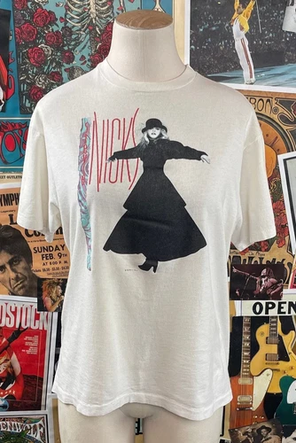 80s Stevie Nicks Rock A Little World Tour T Shirt Fl 1980s vintage concert t-shirt, vintage, single stitch, B+ condition