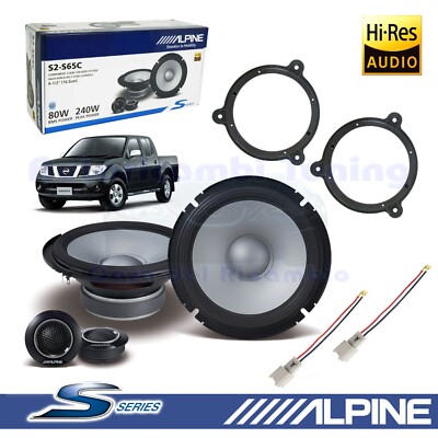 Alpine Lautsprecher S2-S65C Vordere 2-Wege 165mm 240W Für NISSAN NAVARA D40