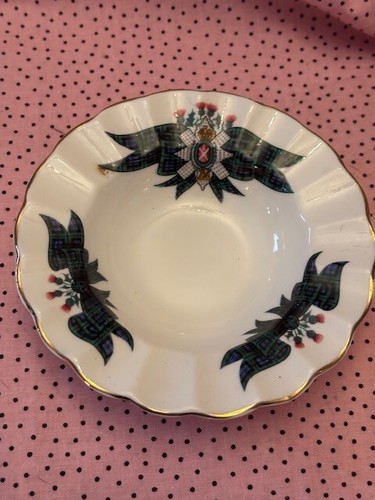 Royal Albert English Bone China Trinket Dish BLACK WATCH Pattern 4 7/8" LOVELY