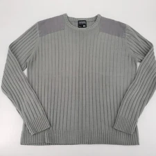 SouthPole Authentic Collection Men's 4XL Raised Rib Gray Pullover Sweater (0657)