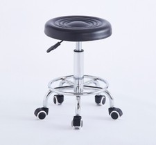 🔥Height Adjustable Swivel Round Salon Stool Rotation Cosmetic Bar Rolling Chair