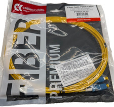 Lot of 2x SM OS2 Fiber Optic Patch Cable, LC to SC Duplex, 3 Meter
