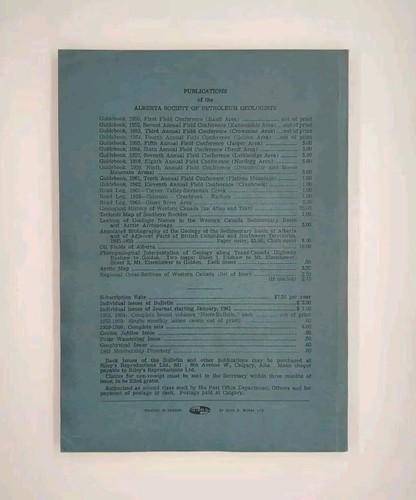 Bulletin of Canadian Petroleum Geology, Vol. 12: Special Guide Book Issue: ... - Picture 2 of 3