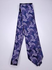 Michael Kors Mens Formal Necktie 58"Lx3.5"W Navy/Purple Neck Tie