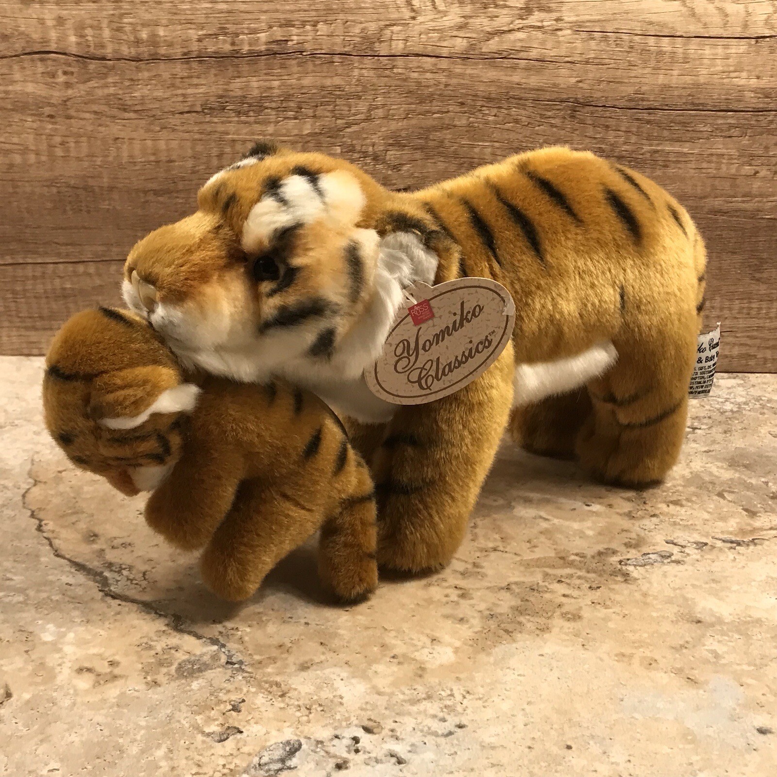 RUSS BERRIE YOMIKO CLASSICS MOMMY & BABY TIGER STUFFED PLUSH ANIMAL W/TAG