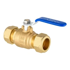 Efield1/2" or 3/4 Inch Compression Full Port Brass Ball Valve 600WOG Lead Free