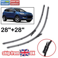 UK For Ford Kuga Front Window Windscreen 28" 28" Flat Wiper Blades Set 2013-2018