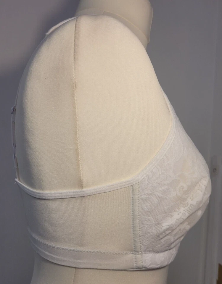 Sujetador 34C Blanco Sin Aros Sin Acolchado Suave Copa Confort Correas QX930 de Lunaire Nuevo con Etiquetas Foto 3 de 4