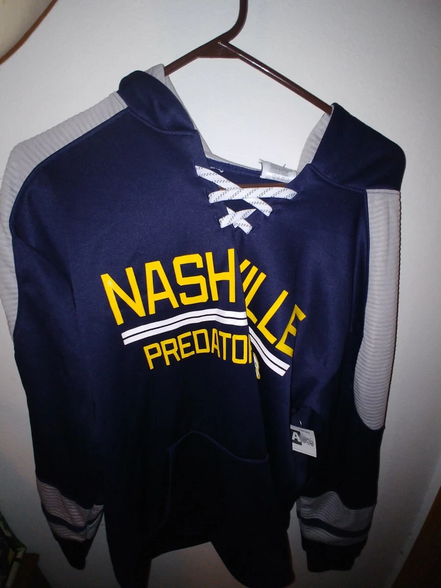 NHL Nashville Predators Lace Up Hoodie Sweatshirt Size Medium
