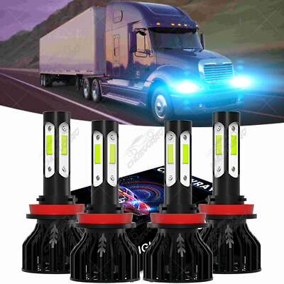 LED Headlight Bulb Hi-Lo Beam 8000K For Freightliner Cascadia Truck 2004-2017