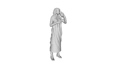 Printle O Femme 1222T-Woman Betrieb Ein Kaffee Tasse Figur für Dioramen Zug Sets