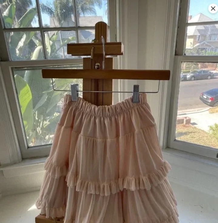 American Apparel Petticoat Skirt Tutu in Ballerina Pink Reversible One Size - Image 4 of 4