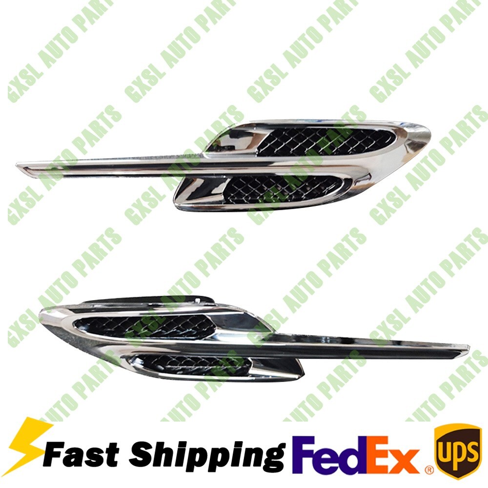 📞 Bentley Continental GT Fender Air Vent Grille Chrome 3W3821273B 3W3821274B