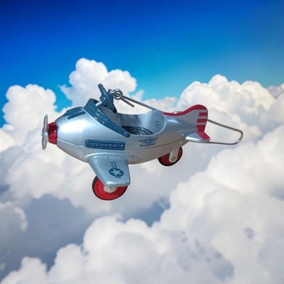 Vintage Hallmark 1996 metal plane ornament