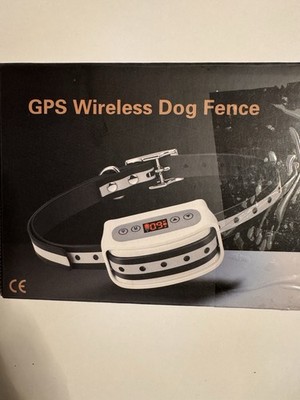 Wireless Dog Fence System PF-10 GPS Pet Containment Rechargeable Collar Open Box