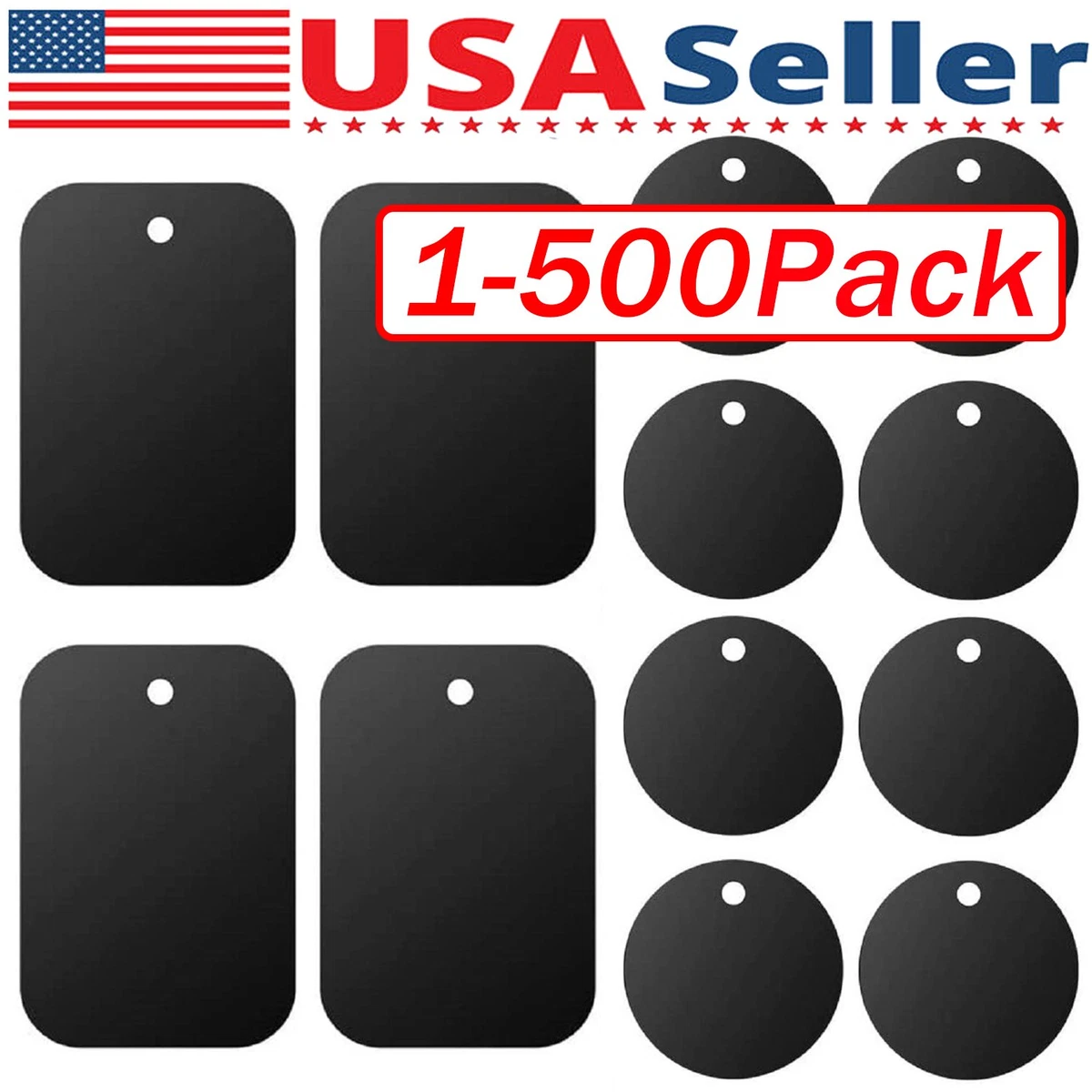 8 Piezas Placa de Metal para Imanes,Adhesivo Láminas Metálicas,placas de metal de montaje de repuesto,para todos los soportes magnéticos para automóvil, teléfono celular,soporte para tableta (8pcs