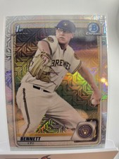 2020 Bowman Chrome Prospects Nick Bennett #BCP-140 Mojo Refractor (RC) Brewers 