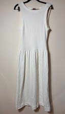 Free People Beach White Thick Drop Waist Tank Midi Dress Size Small