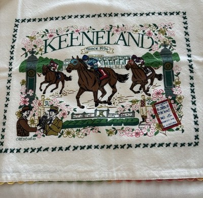Catstudio/Keeneland Race Track Trifecta Horse Racing Dish/Bar Towel Souvenir