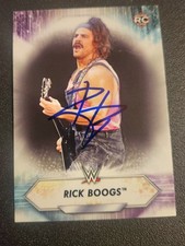 Rick Boogs Autograph Signed 2021 Topps RC WWE Wrestling Superstar