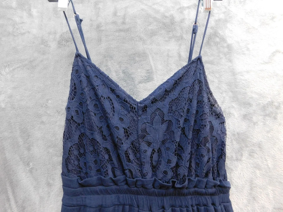Maurices Jumpsuit Womens Large Lace Bodice Wide Leg Spaghetti Strap One Piece Ou - Image 2 of 4