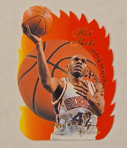 1996-97 Flair Showcase Hot Shots Card #16 Jerry Stackhouse Philadelphia 76'ers