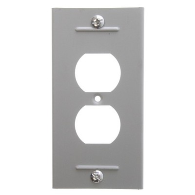 WIREMOLD G3046BE 3000 SERIES RACE WAY DUPLEX RECEPTACLE COVER, GRAY