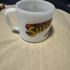 Superman Mug Vintage Federal Milk Glass 1971 DC Comics