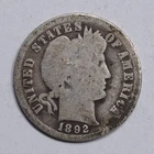 1892-O  Barber Liberty Head Dime 90% Silver Coin Tougher Date - AUCTION