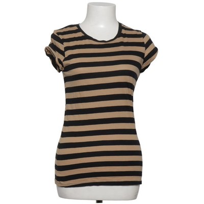 Universal Thread, T-shirt, Größe: S, Schwarz/Beige, Baumwolle, Streifen #Gta