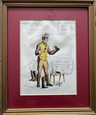 Five Charles Dickens 'Mr. Pickwick' Prints On Board Framed