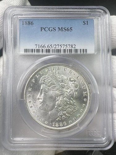 1886-P $1 Morgan Dollar 90% Silver PCGS MS65 Philadelphia Coin