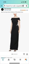 Alex Evenings Gown Mother of The Bride Dress - Size 10 - Black Mesh Glitter-NWT