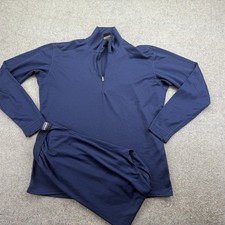 Patagonia Long Johns Mens Medium Blue Capilene 1/4 Zip Top Pants Base Layer