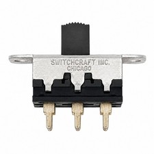 5pcs Switchcraft 11A1534 DPDT Slide Switch 3A 125VAC 1.5A 250VAC Made in USA