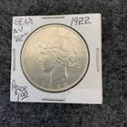 1922 Silver Peace Dollar AU condition Beautiful coin