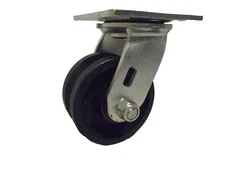 4" x 2" Swivel Caster 7/8"  V-Groove Iron Steel Wheel 600lbs