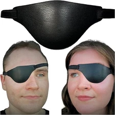 Eye Patches for Adults Right and Left Eyes - Handmade Leather Eye Patch for Adul