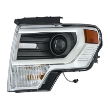 LABLT Headlights Assy For 2013-2014 Ford F150 HID Clear Chrome Driver Left Side