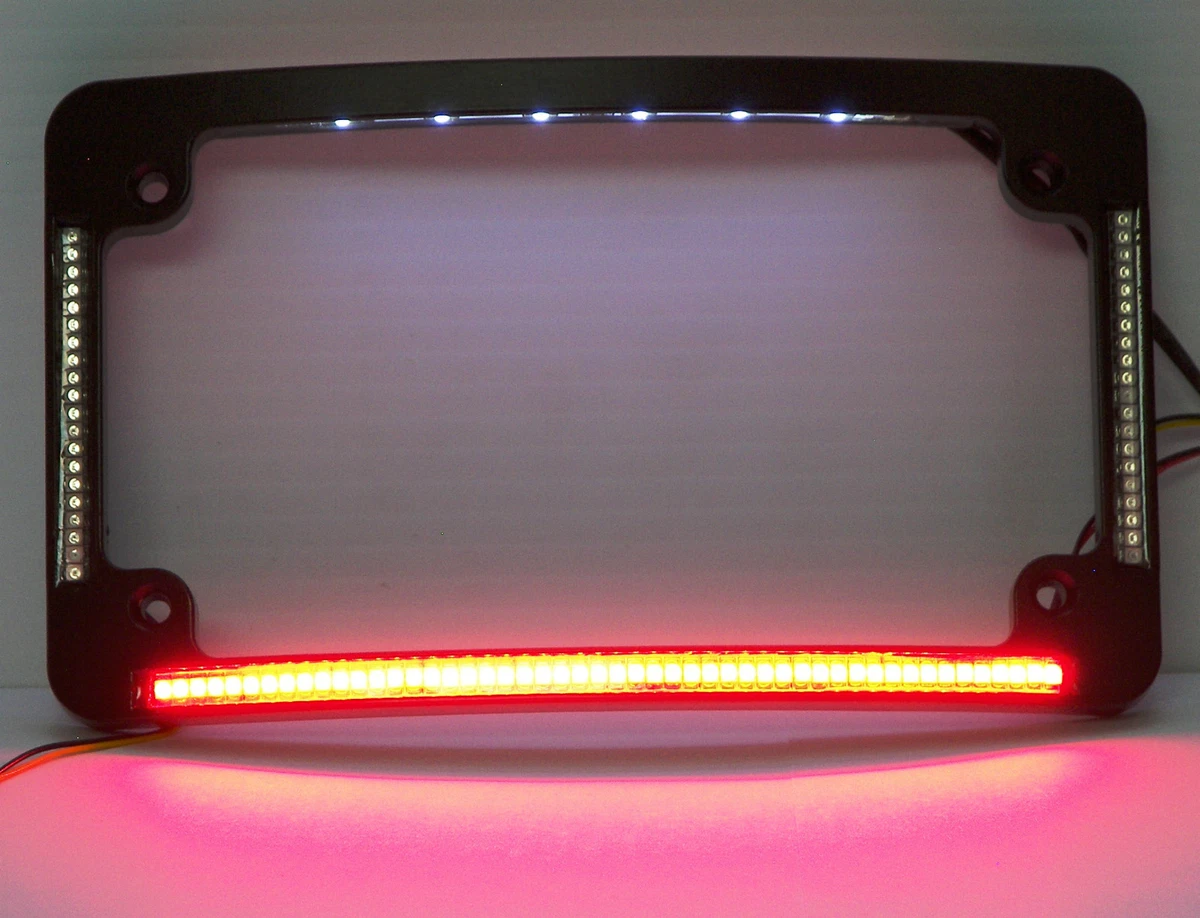 Quad Motorcycle Plate Frames with LEDs