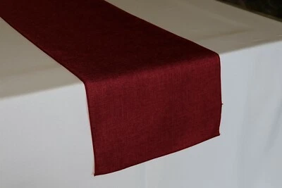 LOVEMYFABRIC Faux Burlap Table Runner Non-Itch Vintage Linen Perfect for Events, Farm House