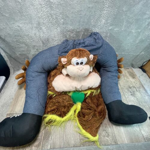 Huckepack Kostüm Ride-A-Monkey Gorilla Tier Erwachsene Kostüm Einheitsgröße elastisch - Bild 1 von 9