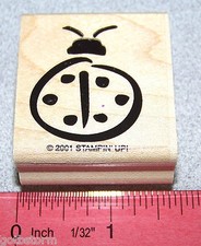 Ladybug Rubber Stamp Single Critter Gardens by Stampin Up Fanciful Favorites