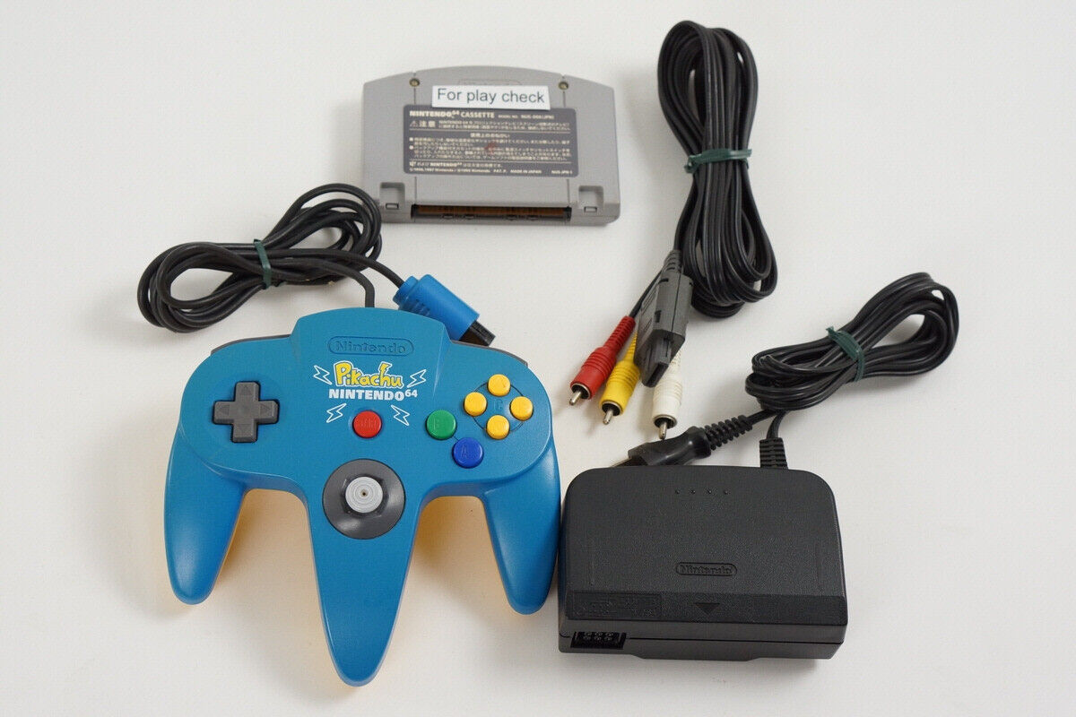 Nintendo 64 PIKACHU Console System Blue & Yellow Tested Nintendo 64 PIKACHU Console System Blue & Yellow Tested