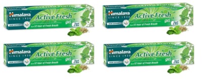 4 X Himalaya Herbals Active Fresh Gel Toothpaste 80 gm FREE SHIP