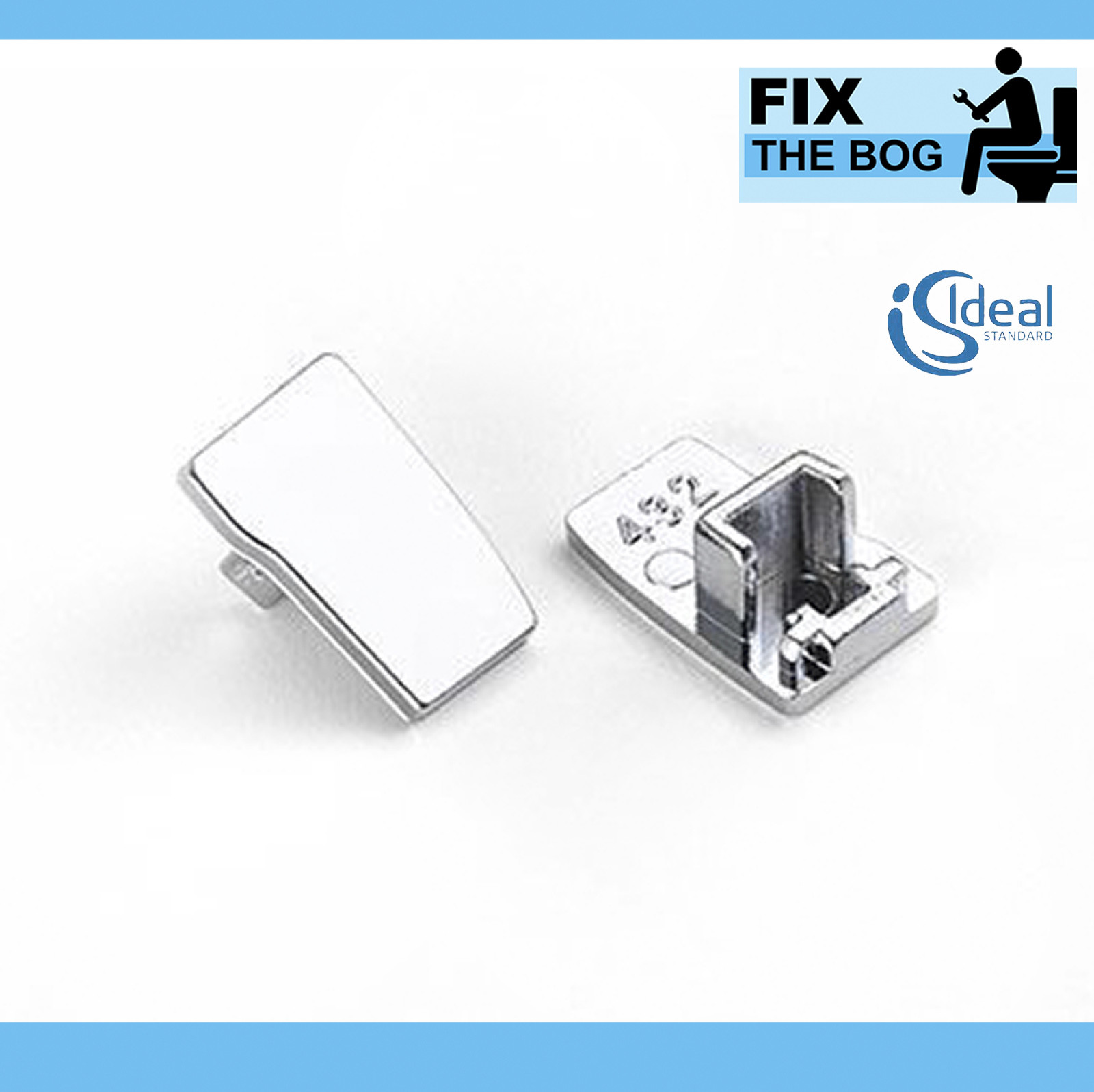 Ideal Standard Kubo Magnetic Profile Cover Caps Chrome